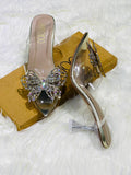 JC fancy butterfly bow heel