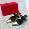 JC gold n black heel - Comfy