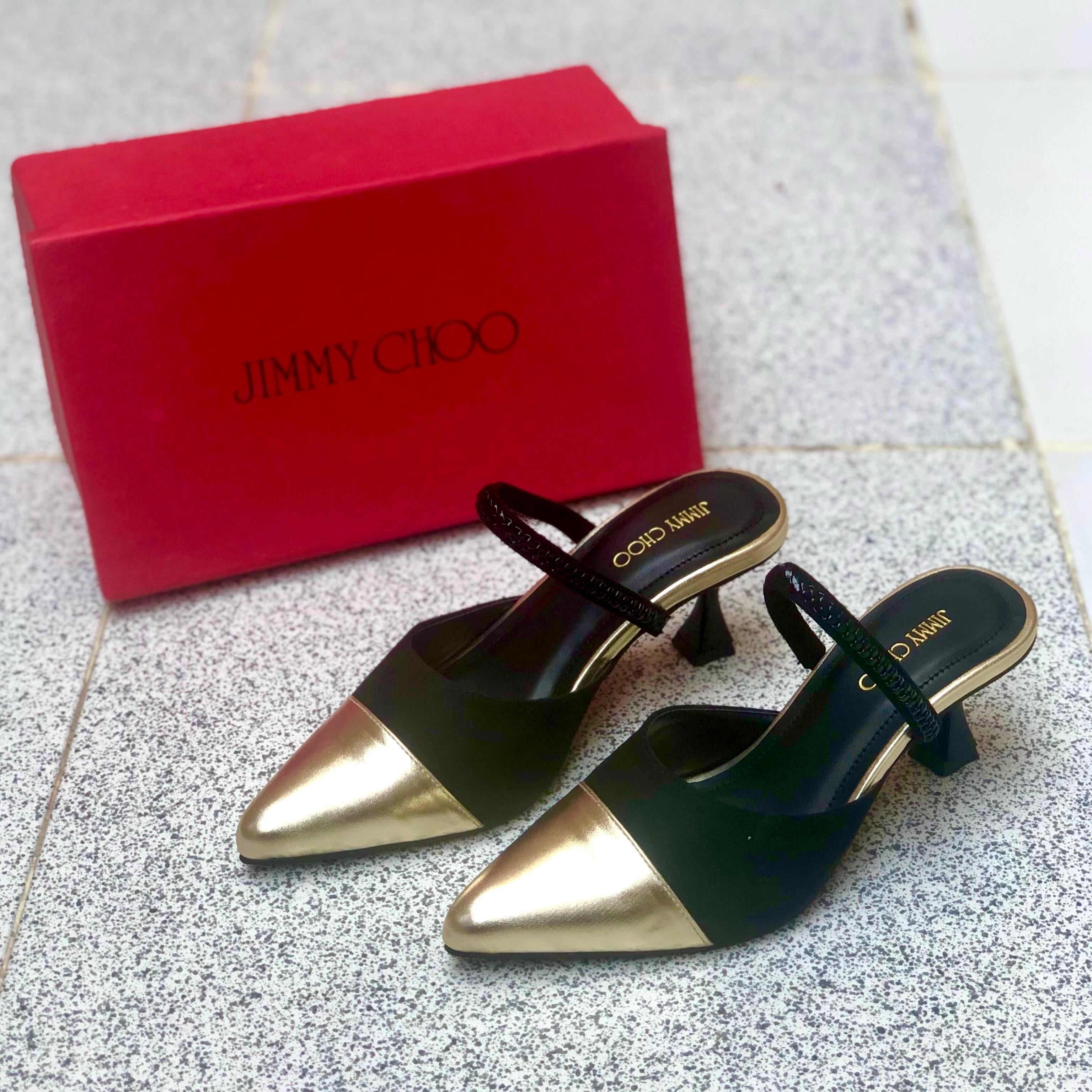 JC gold n black heel - Comfy
