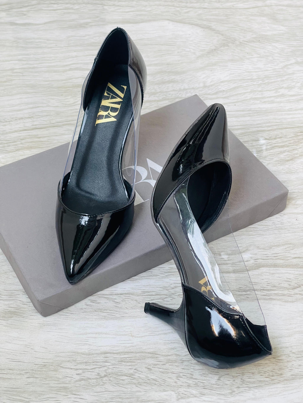 transparent heels