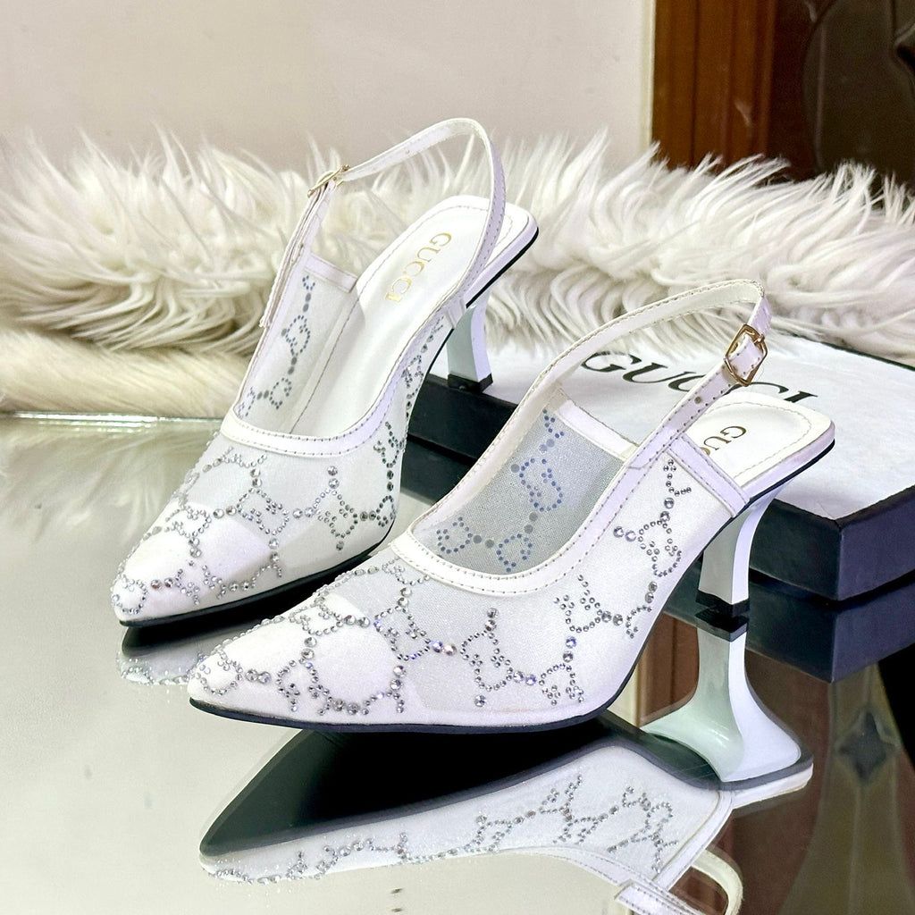 GG print fancy heels