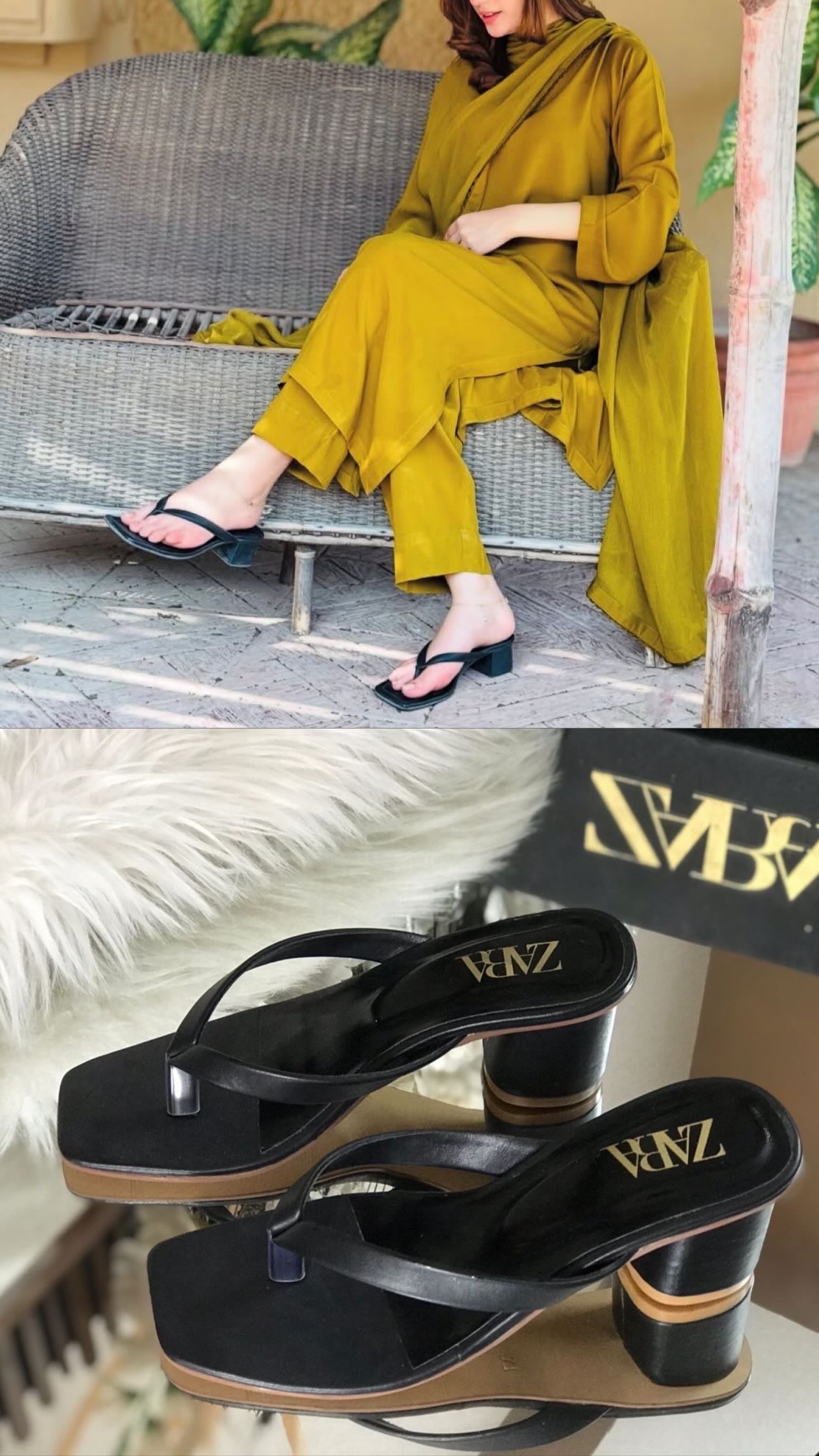 Two strap block heels