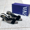 Zebra bow heel