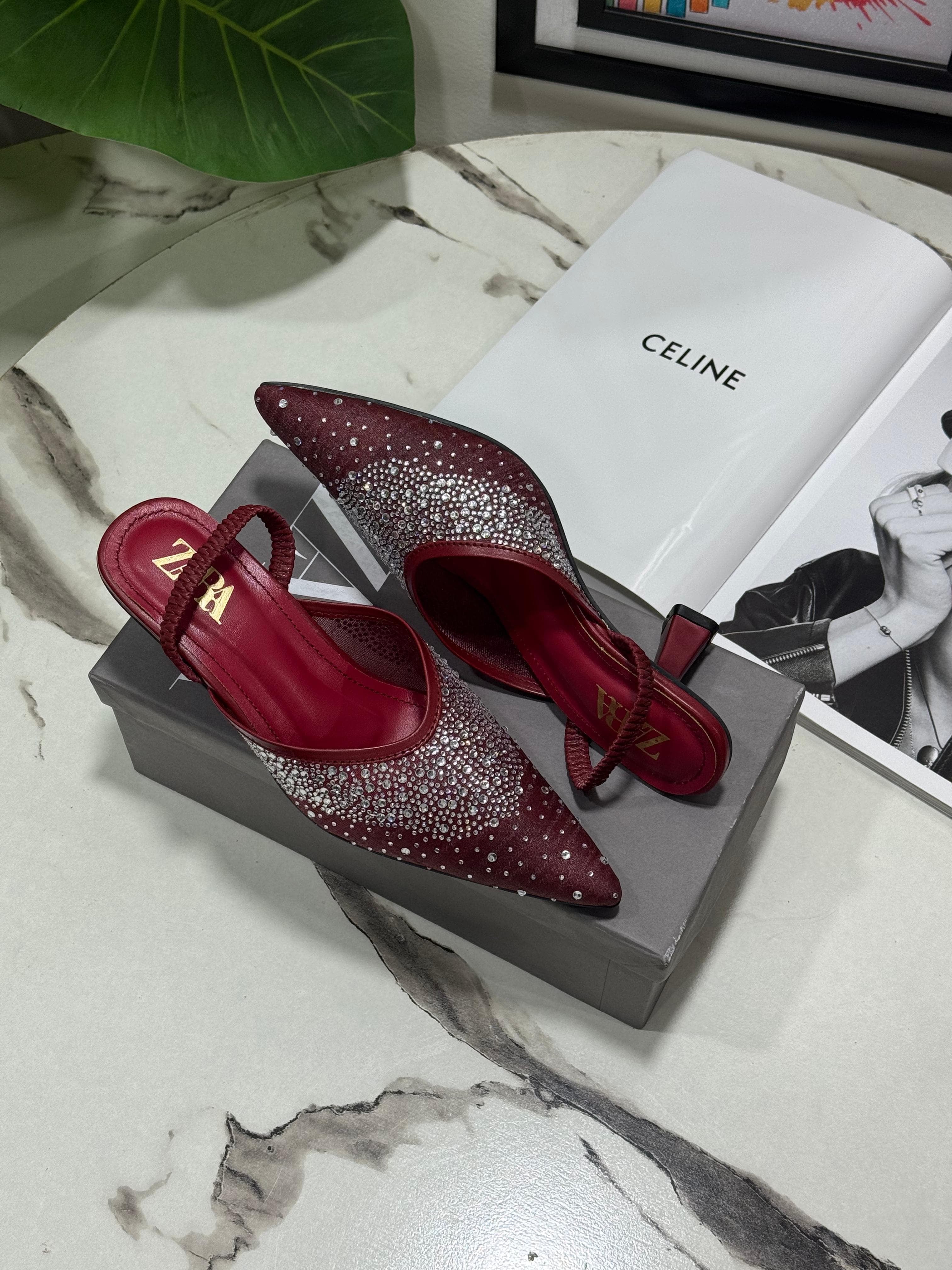 Stone shine heels
