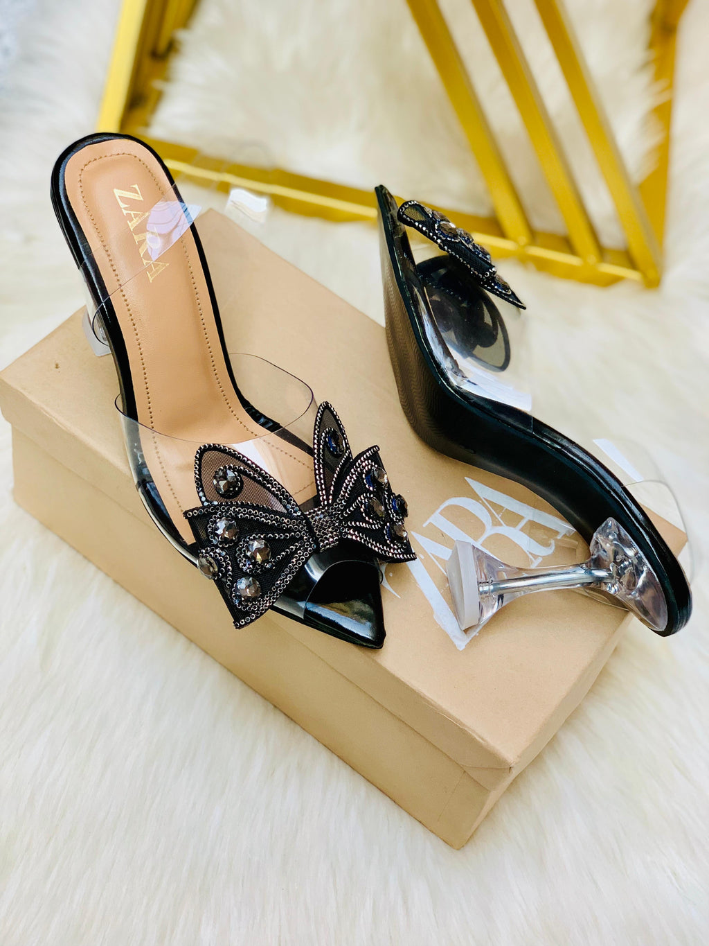Butterfly beads heel