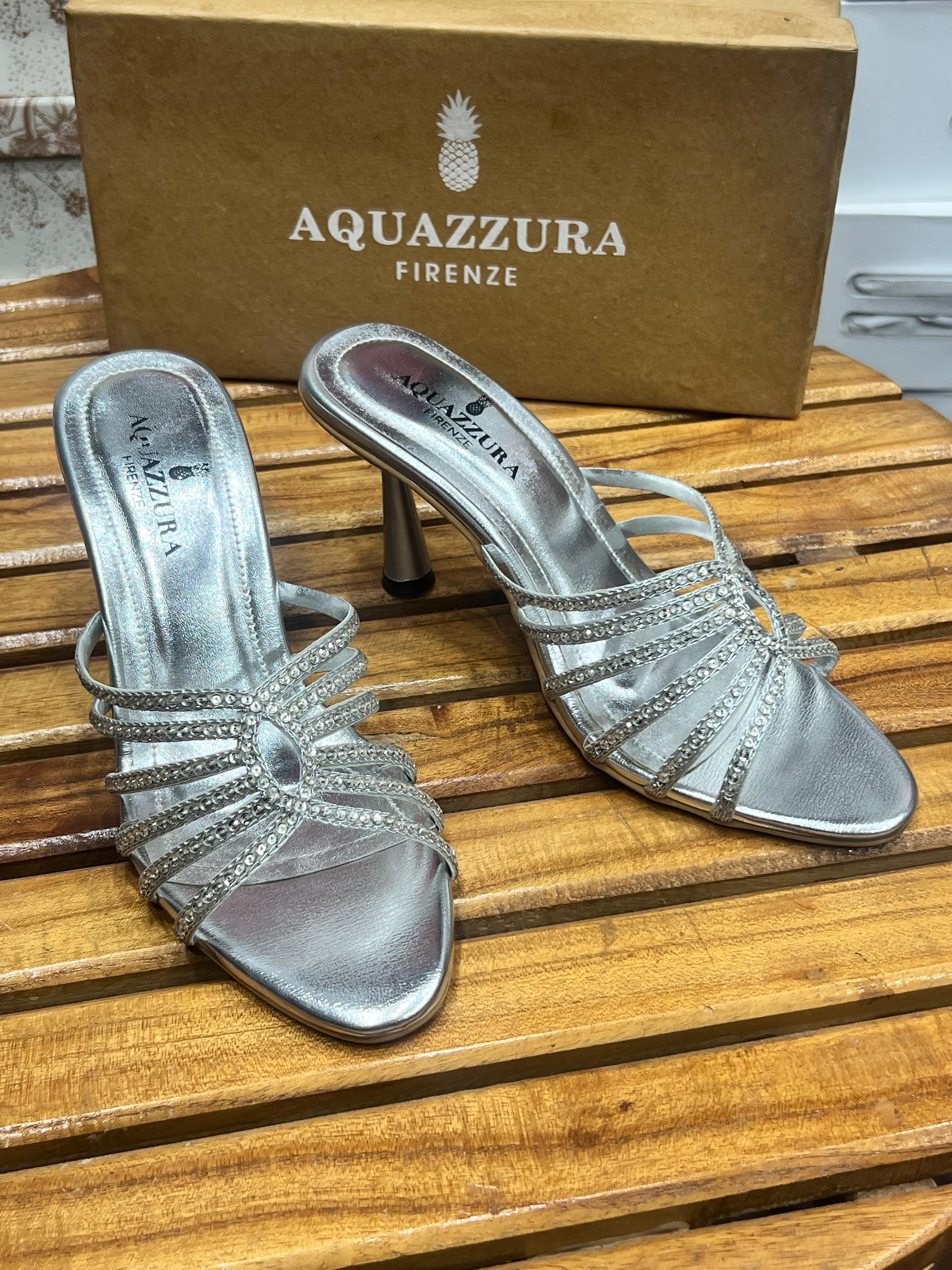 Aquazurra embroidery heels