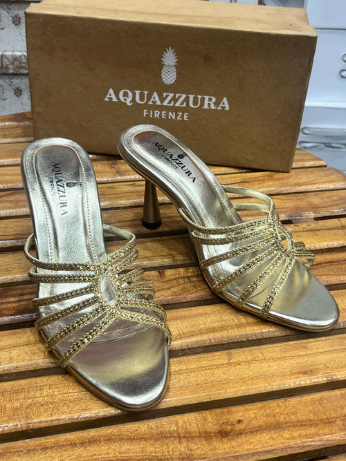Aquazurra embroidery heels